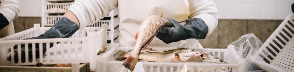 Orgullosa obrera del pescado